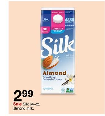 Target Silk 64-oz. almond milk offer