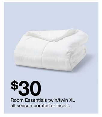 Target Room essentials twin/twin xl all season comforter insert offer