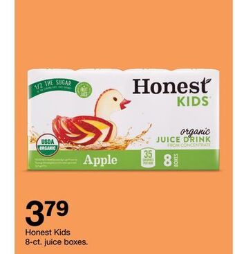 Target Honest kids 8-ct. juice boxes offer