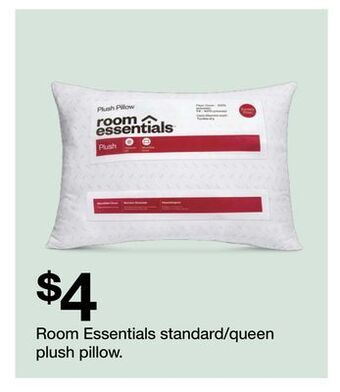 Target Room essentials standard/queen plush pillow offer