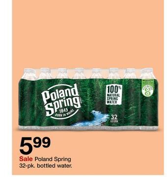 Target Poland spring 32-pk. bottled water offer
