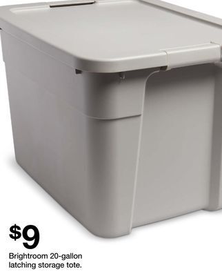 Target Brightroom 20-gallon latching storage tote offer