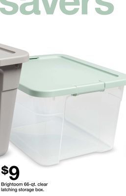 Target Brightoom 66-qt. clear latching storage box offer
