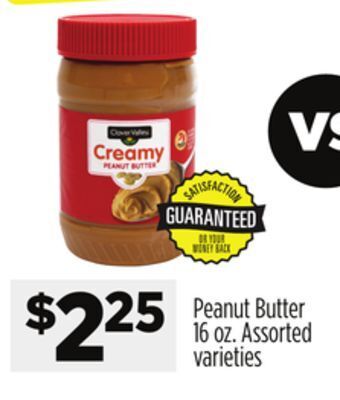 Dollar General Clover valley peanut butter offer