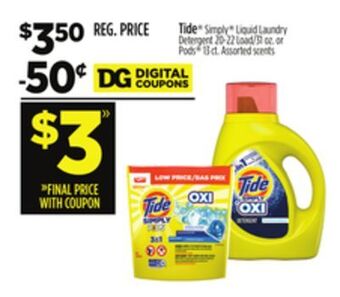 Dollar General Tide® simply® offer