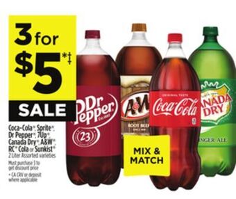 Dollar General Coca-cola®, sprite®, dr pepper®, 7up®, canada dry®, a & w®, rc® cola or sunkist® offer