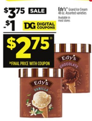 Dollar General Edy's® grand ice cream offer