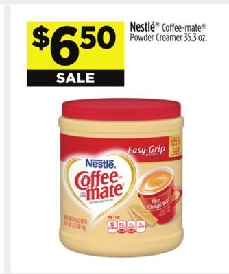 Dollar General Nestle® coffee-mate® powder creamer offer