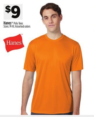 Dollar General Hanes® poly tees offer
