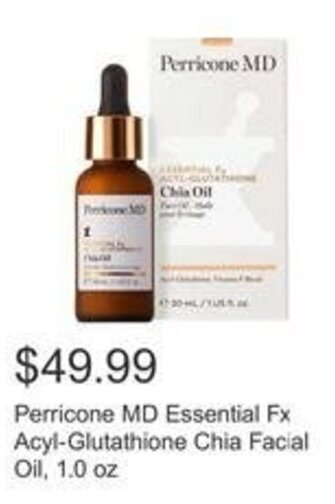 Costco Perricone MD Essential Fx Acyl-Glutathione Chia Facial Oil, 1.0 oz offer