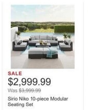 Costco Sirio Niko 10-piece Modular Seating Set offer