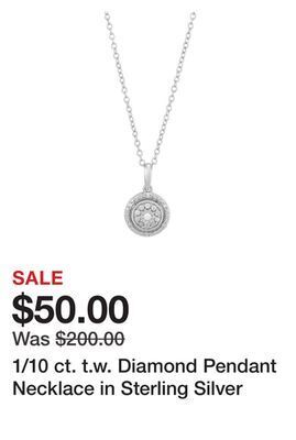 Belk 1/10 ct. t.w. diamond pendant necklace in sterling silver offer