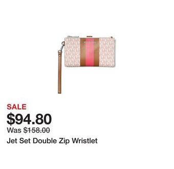 Belk Jet set double zip wristlet offer