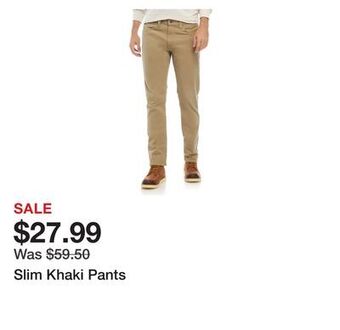 Belk Slim khaki pants offer