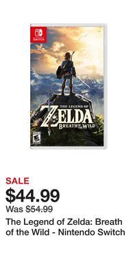 Game Stop The legend of zelda: breath of the wild - nintendo switch offer