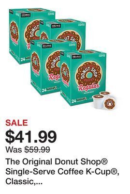 Office Depot The original donut shop® single-serve coffee k-cup®, classic, carton of 96, 4 x 24 per box offer