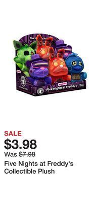 Game Stop Five nights at freddy's collectible plush offer