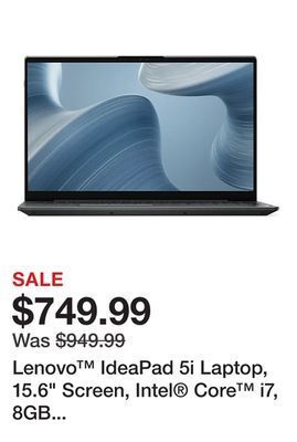 Office Depot Lenovo™ ideapad 5i laptop, 15.6 screen, intel® core™ i7, 8gb memory, 512gb solid state drive, windows® 11 home offer