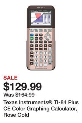 Office Depot Texas instruments® ti-84 plus ce color graphing calculator, rose gold offer