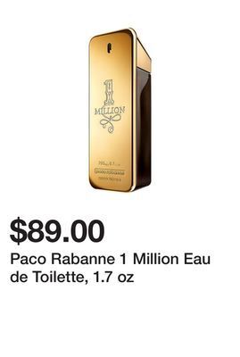 Belk Paco rabanne 1 million eau de toilette, 1.7 oz offer
