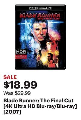 Best Buy Blade runner: the final cut [4k ultra hd blu-ray/blu-ray] [2007] offer