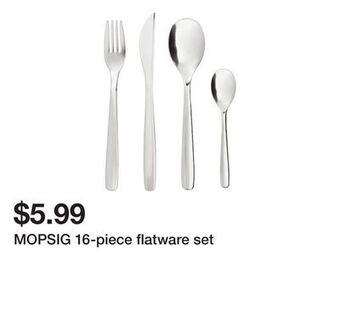 Ikea Mopsig 16-piece flatware set offer