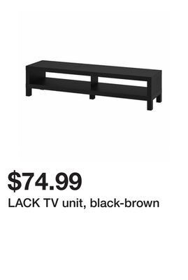 Ikea Lack tv unit, black-brown offer