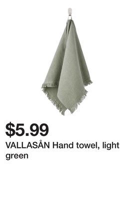 Ikea Vallasån hand towel, light green offer