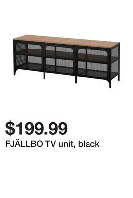 Ikea Fjällbo tv unit, black offer