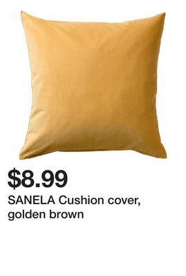 Ikea Sanela cushion cover, golden brown offer