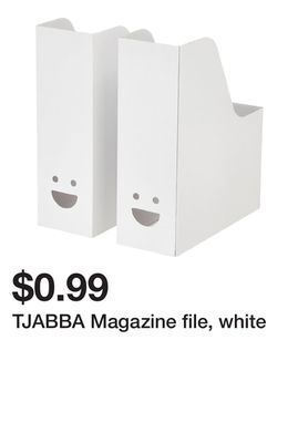 Ikea Tjabba magazine file, white offer