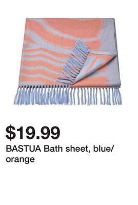 Ikea Bastua bath sheet, blue/orange offer