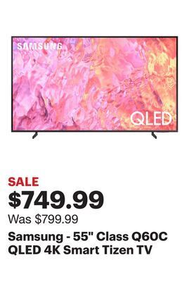 Best Buy Samsung - 55 class q60c qled 4k smart tizen tv offer