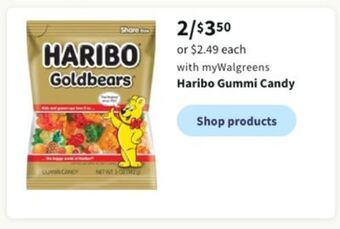 Walgreens Haribo gummi candy offer