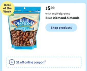 Walgreens Blue diamond almonds offer