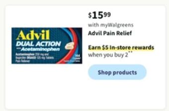 Walgreens Advil pain relief offer