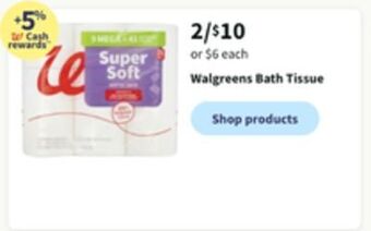 Walgreens Walgreens bath tissue offer