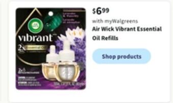 Walgreens Air wick vibrant essential oil refills offer