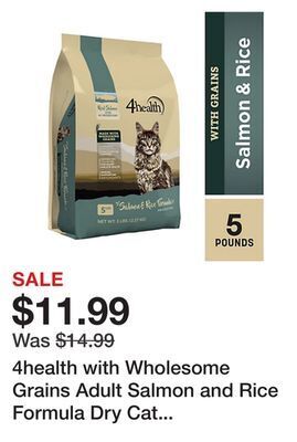 Tractor Supply Company 4health with wholesome grains adult salmon and rice formula dry cat food offer