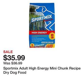 Tractor Supply Company Sportmix adult high energy mini chunk recipe dry dog food offer