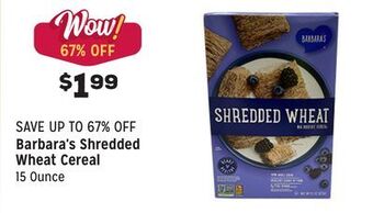 Grocery Outlet Shredded wheat cereal offer