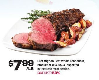 Grocery Outlet Filet mignon beef whole tenderloin offer