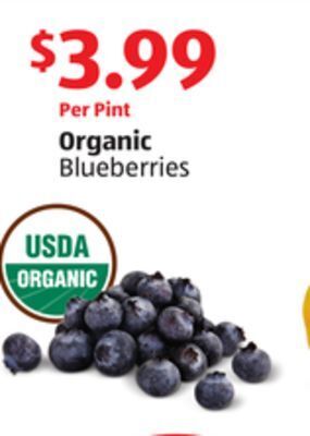 Aldi Organic blueberries offer