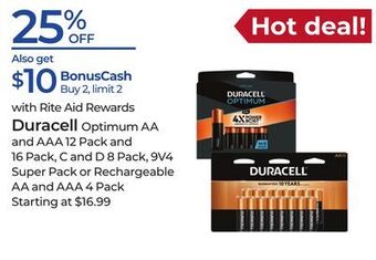 Rite Aid Duracell offer
