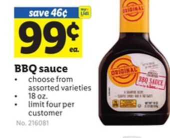 Lidl Bbq sauce offer