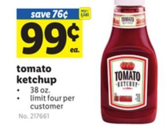 Lidl Tomato ketchup offer