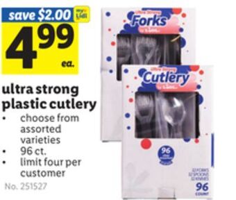 Lidl Ultra strong plastic cutlery offer