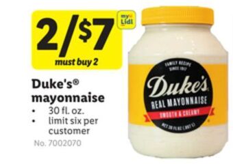 Lidl Duke's® mayonnaise offer