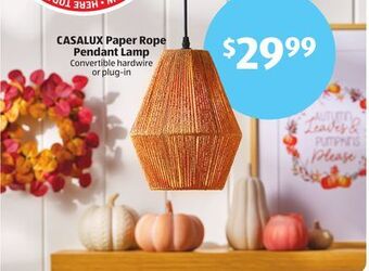 Aldi Casalux paper rope pendant lamp offer