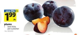 Lidl Plums offer